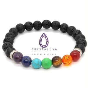 7 Chakra Lava Regular Bracelet